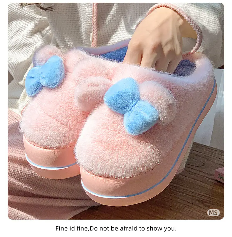 2025 Winter Plush Bow Slippers for Women — feature 5