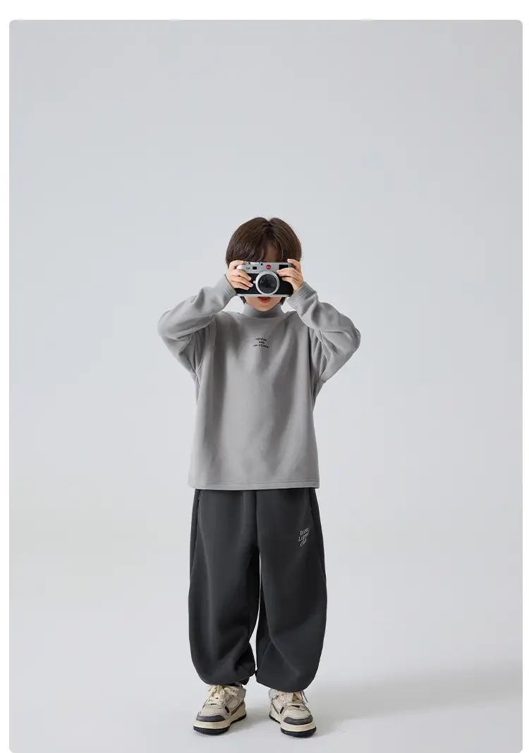 Haima Boys Winter Long Sleeve T-Shirt German Velvet Base — feature 11
