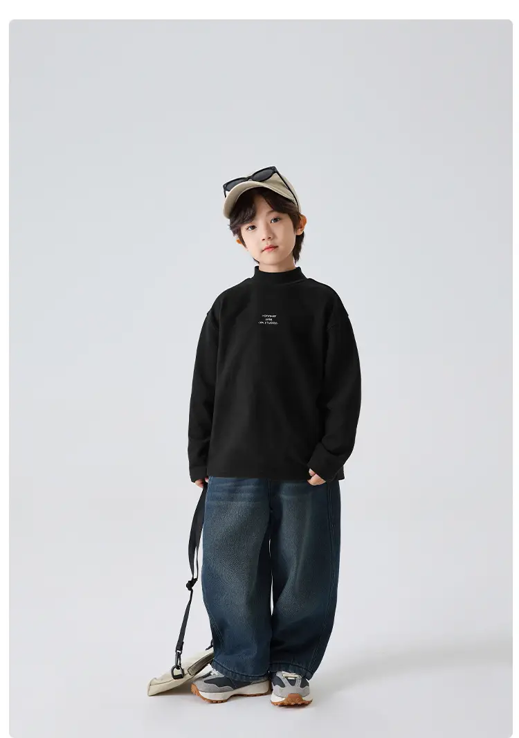 Haima Boys Winter Long Sleeve T-Shirt German Velvet Base — feature 14