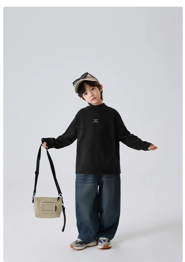 Haima Boys Winter Long Sleeve T-Shirt German Velvet Base — feature 15