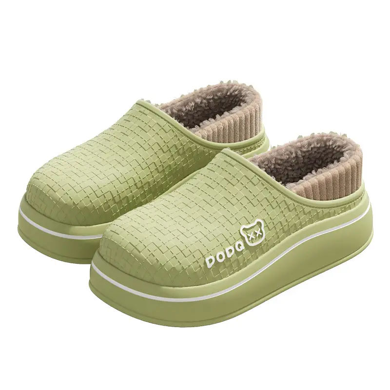 Cover Heel Outer Wear Cotton Slippers 2025 Women's Autumn and Winter Indoor Home Thick-Soled Cover Heel Non-Slip Warm Waterproof Cotton Shoes for Men - Image 10