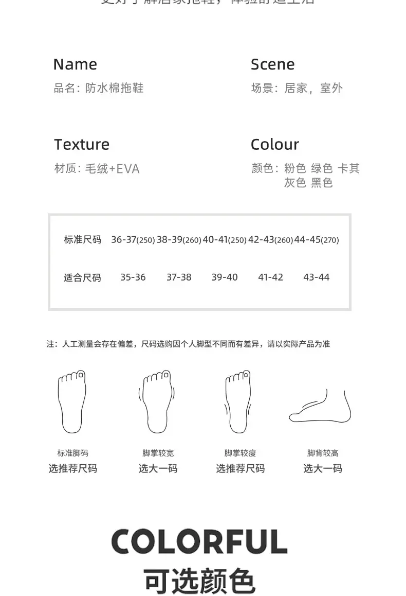 Cover Heel Outer Wear Cotton Slippers 2025 Women's Autumn and Winter Indoor Home Thick-Soled Cover Heel Non-Slip Warm Waterproof Cotton Shoes for Men — feature 5