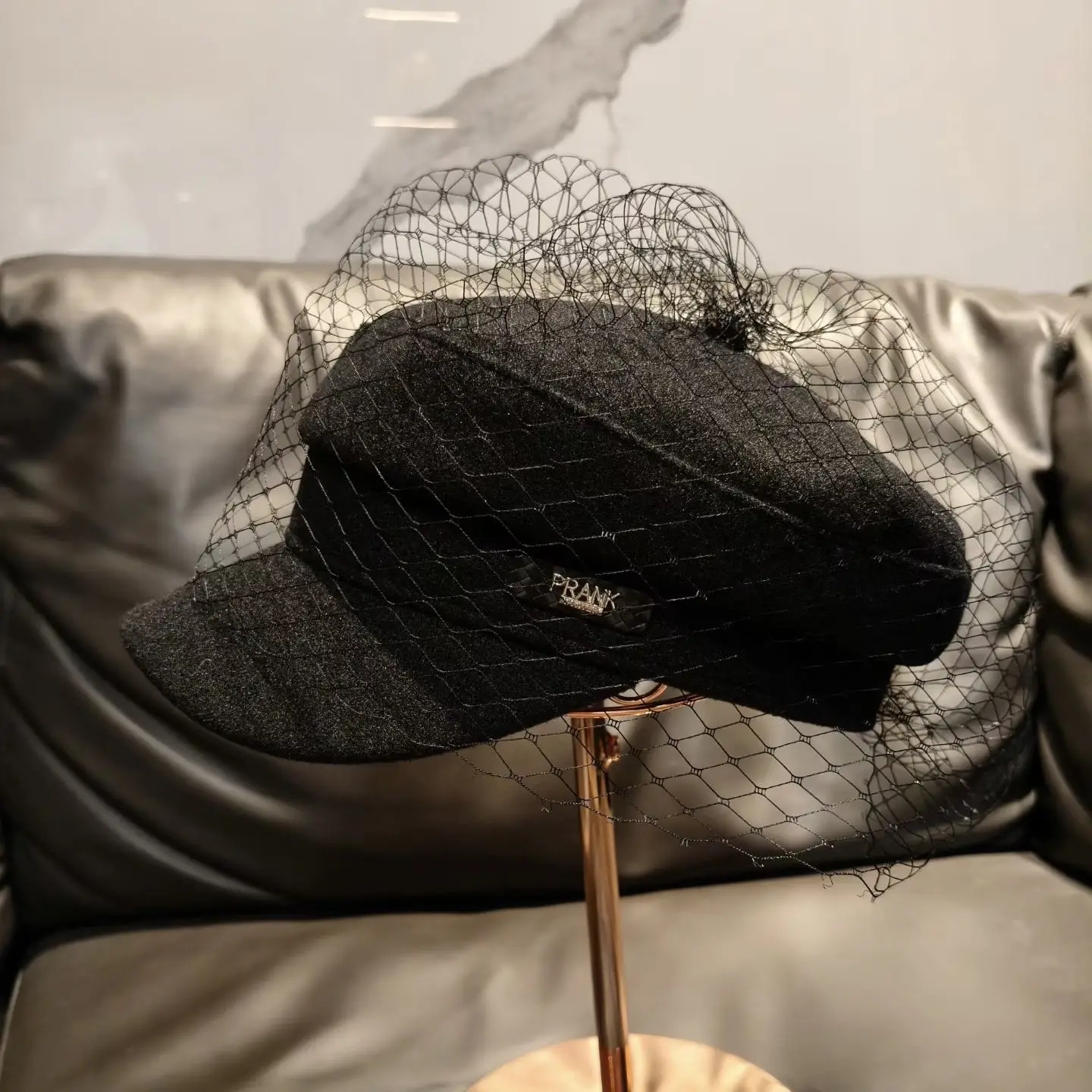 Black French Sunshade Cap for Women Autumn Winter - Image 4