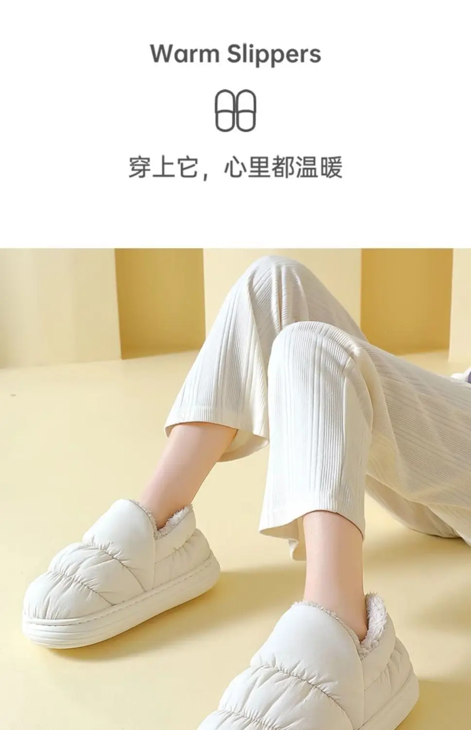 Women Winter Slipper Black Plush Warm Waterproof — feature 31