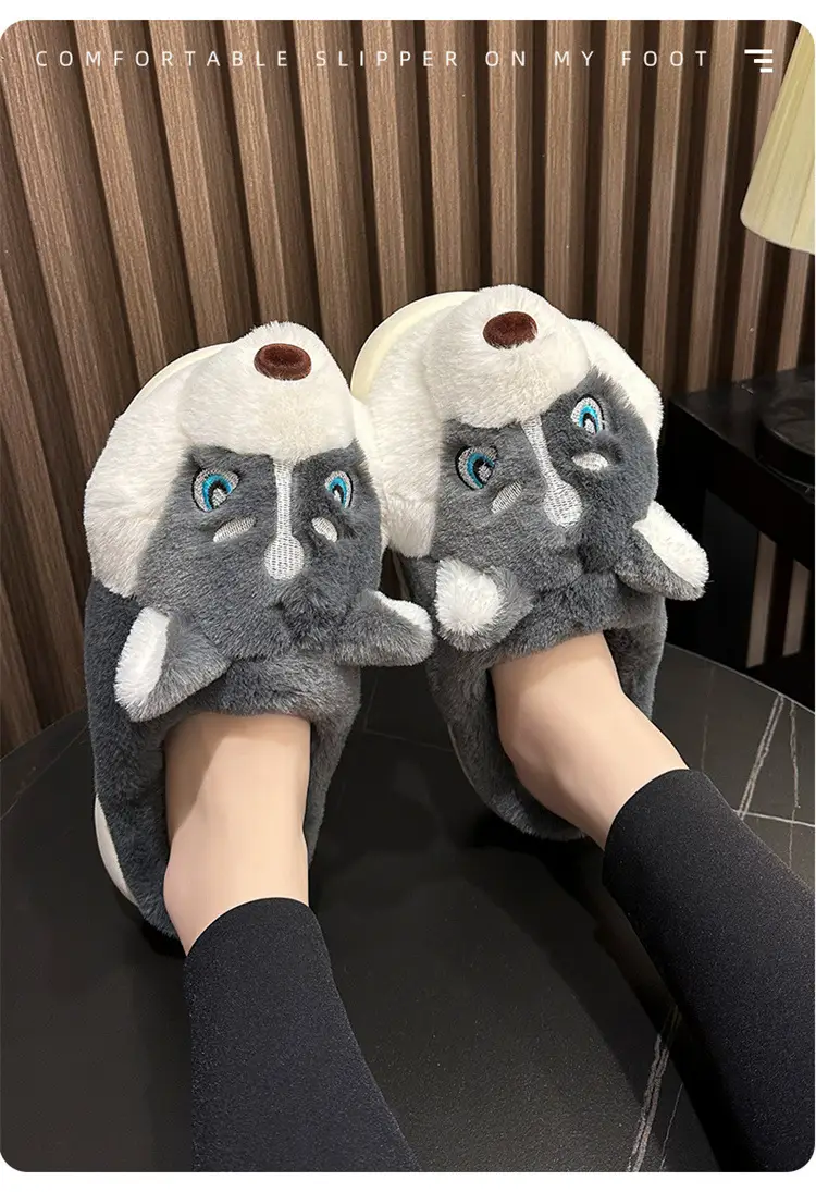 Erha Cotton Slippers 2025 Cotton Slippers for Men and Couples, Fleece-Lined, Warm, Non-Slip, Solid Color, Suitable for Home and Outdoor Wear, High-End Cotton Slippers for Women — feature 16