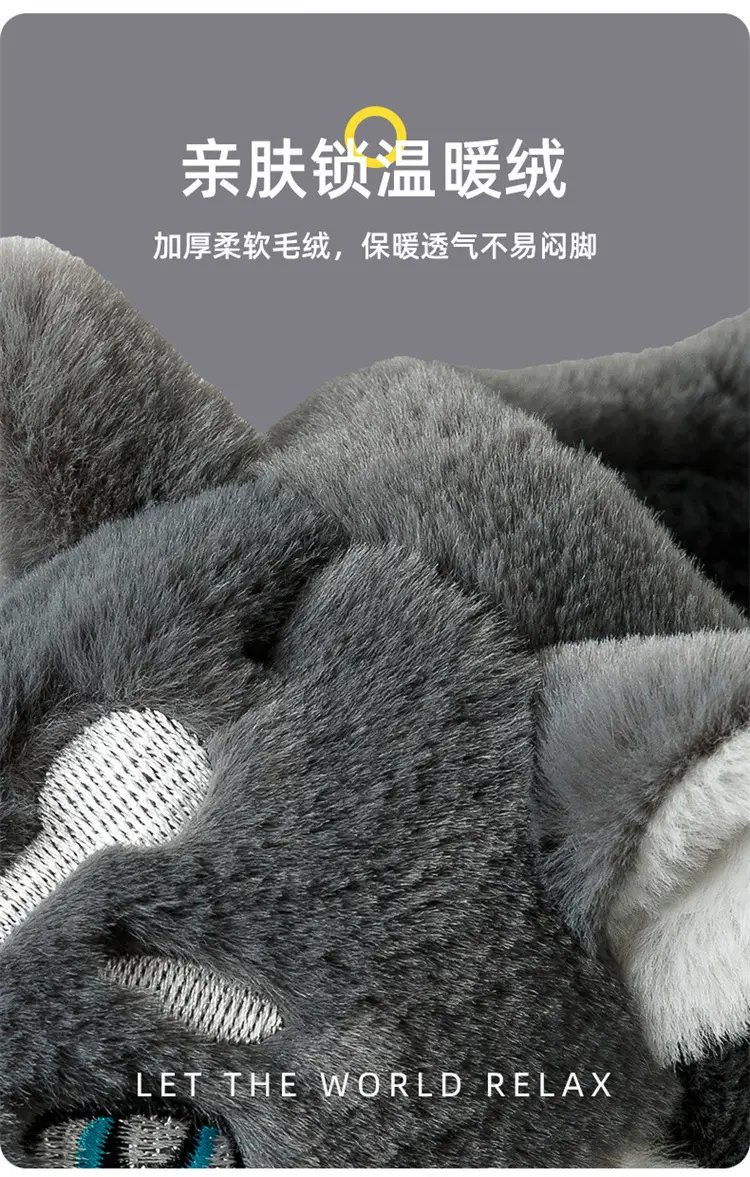 Erha Cotton Slippers 2025 Cotton Slippers for Men and Couples, Fleece-Lined, Warm, Non-Slip, Solid Color, Suitable for Home and Outdoor Wear, High-End Cotton Slippers for Women — feature 6