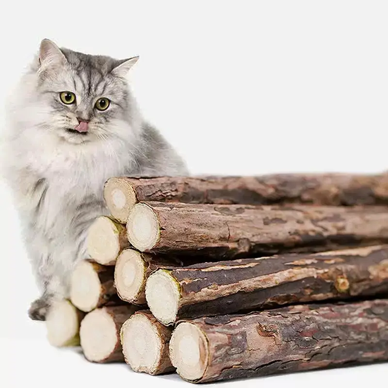 Cat Toy Wooden Stick, Teething Stick, Cat Teaser Stick, Cat Teeth Cleaning, Self-Entertainment, Bite-Resistant, Boredom-Relief Gadget, Pet Supplies