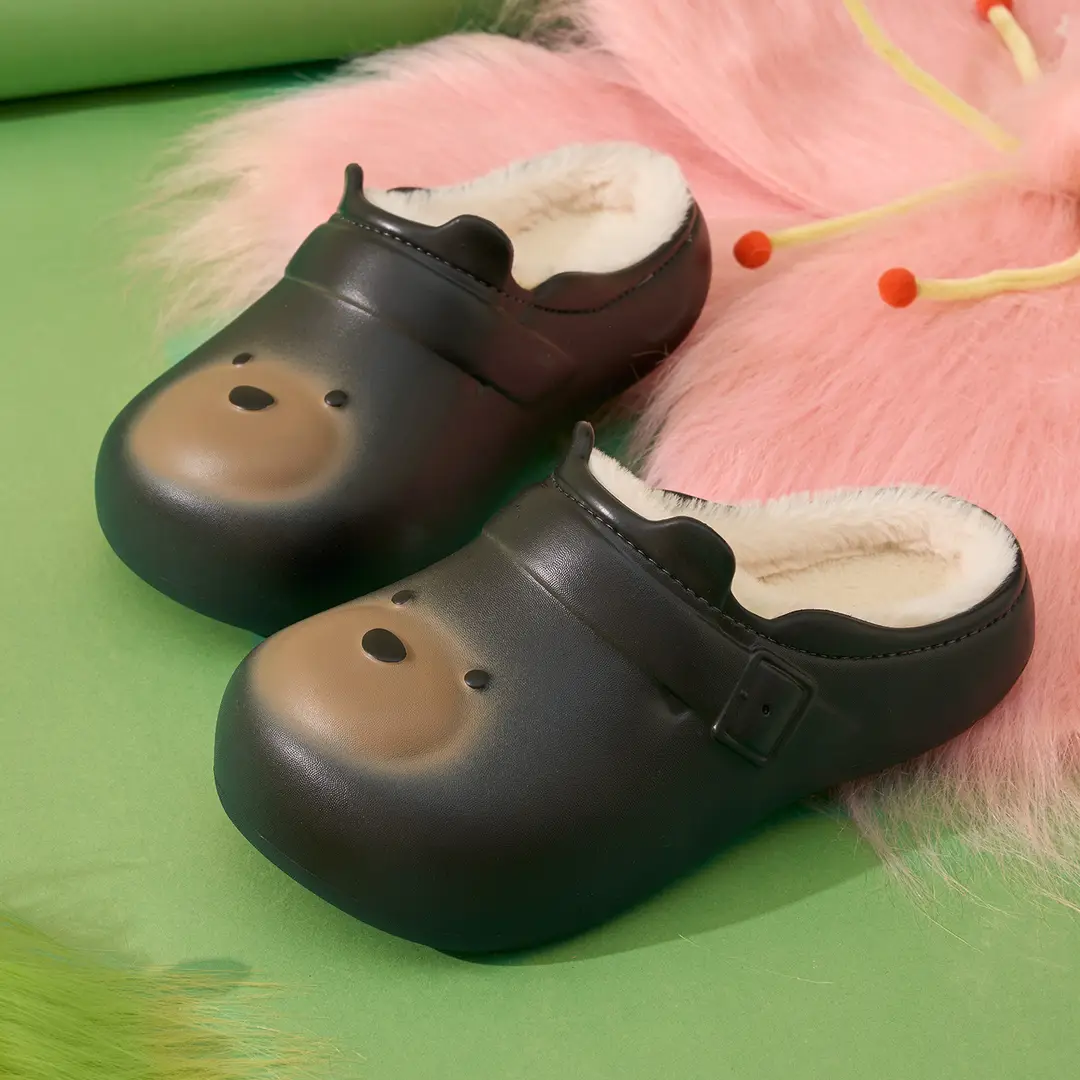 Cute Cartoon Eva Waterproof Cotton Slippers for Women, Autumn and Winter Outer Wear, Thick-Soled Non-Slip Fleece-Lined Warm Confinement Cotton Shoes - Image 20
