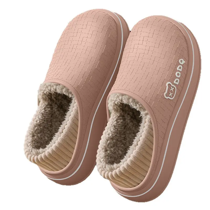 Women Cotton Slippers Winter Warm Waterproof Cover Heel - Image 10