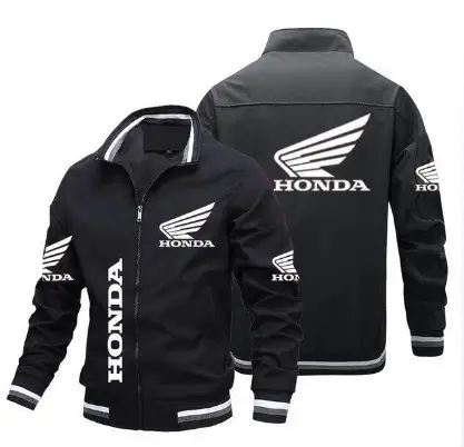 2024 Autumn Winter Men's Car Logo Jacket Red Printed Jacket Outdoor Fashion Motorcycle Riding Jacket Men's Coat — feature 2