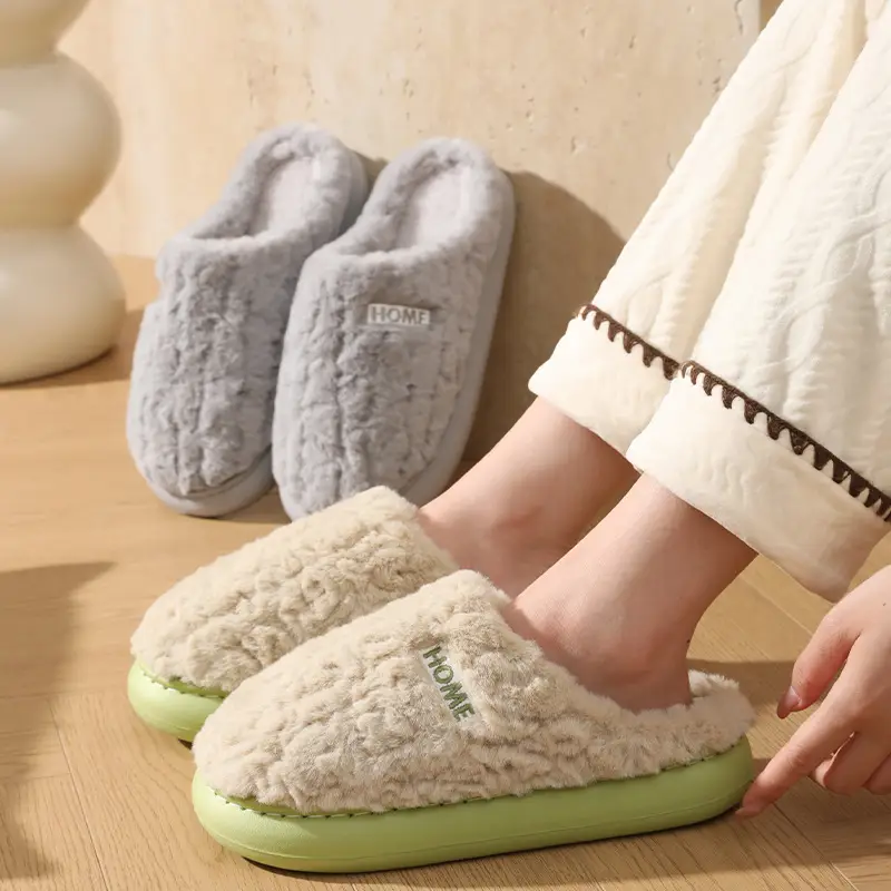 Warm Cotton Furry Slippers for Women Men 2025 - Image 7