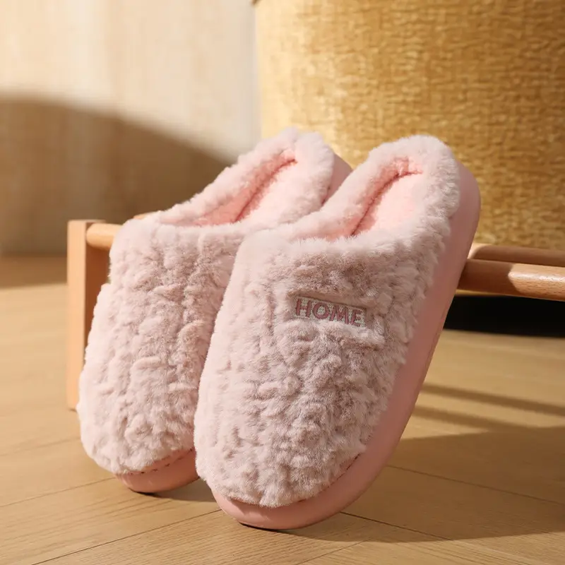 Warm Cotton Furry Slippers for Women Men 2025 - Image 2