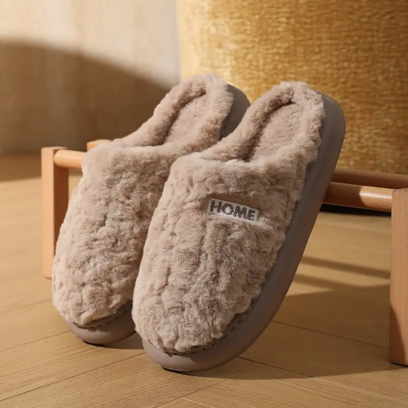 Warm Cotton Furry Slippers for Women Men 2025 - Image 4