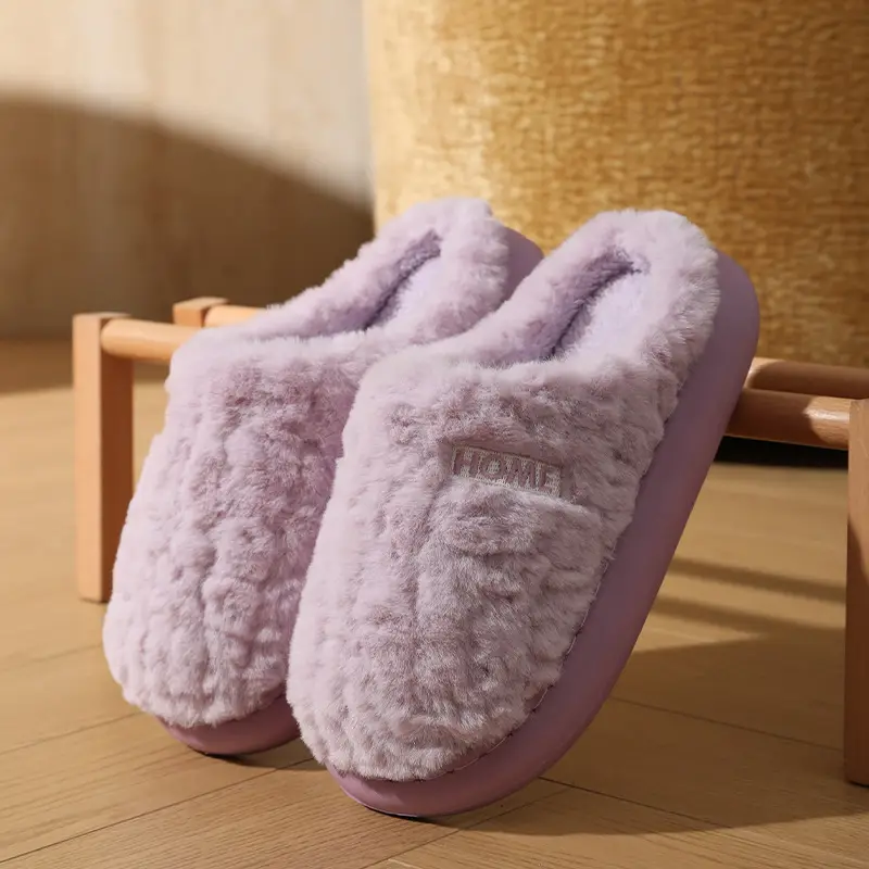 Warm Cotton Furry Slippers for Women Men 2025 - Image 6