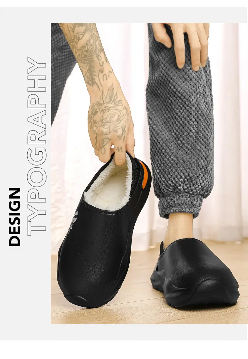 Waterproof Fleece-Lined Cotton Slippers for Men Women — feature 11