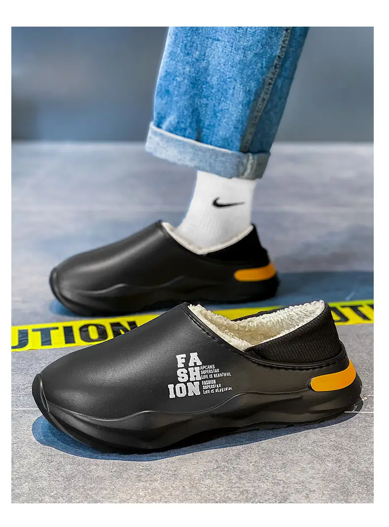 Waterproof Fleece-Lined Cotton Slippers for Men Women — feature 13
