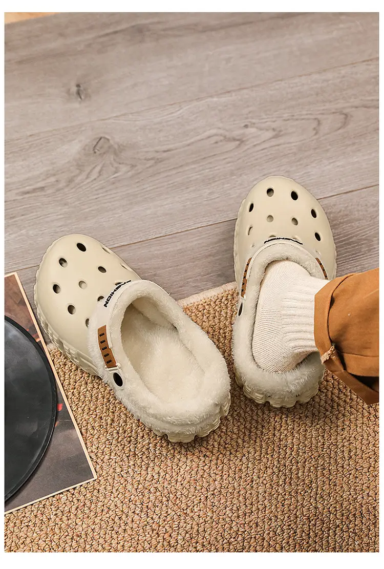 Baotou Slippers Men's New Winter Outdoor Sports Cold-Proof and Warm Couple Two-Wear Wear-Resistant Fleece-Lined Thickeneded Clogs — feature 12