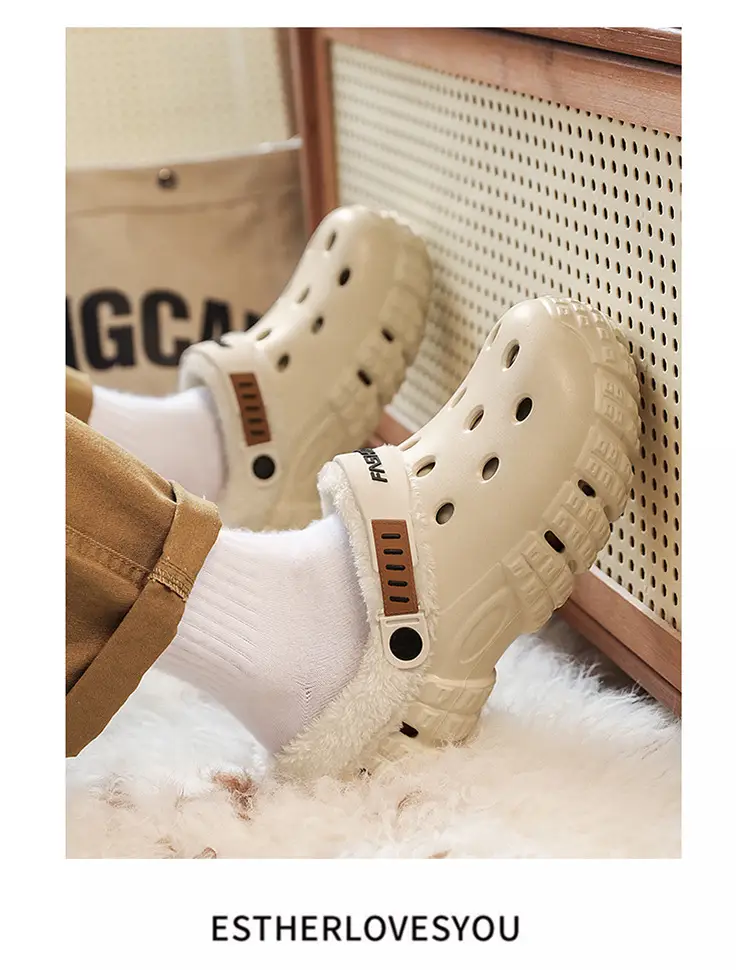 Baotou Slippers Men's New Winter Outdoor Sports Cold-Proof and Warm Couple Two-Wear Wear-Resistant Fleece-Lined Thickeneded Clogs — feature 14