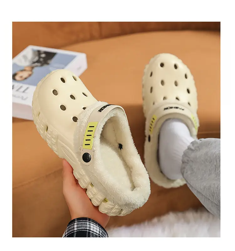 Baotou Slippers Men's New Winter Outdoor Sports Cold-Proof and Warm Couple Two-Wear Wear-Resistant Fleece-Lined Thickeneded Clogs — feature 16