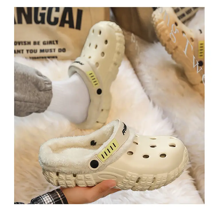 Baotou Slippers Men's New Winter Outdoor Sports Cold-Proof and Warm Couple Two-Wear Wear-Resistant Fleece-Lined Thickeneded Clogs — feature 17