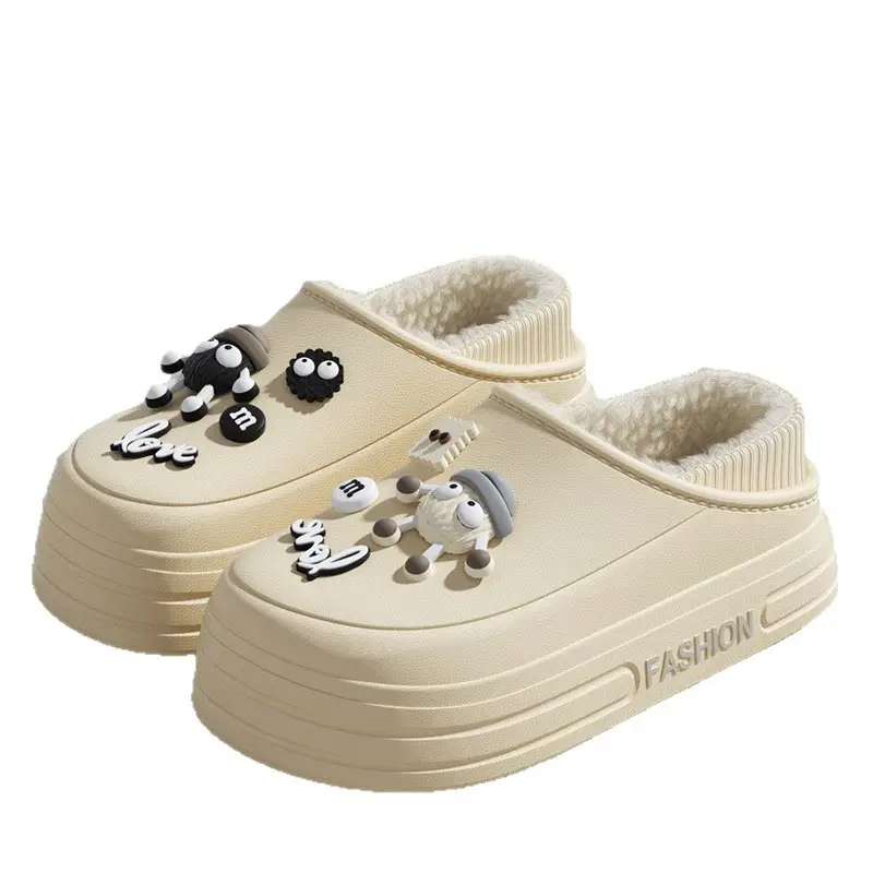Women Velvet Covered Heel Shoes Winter Warm Non-Slip - Image 8
