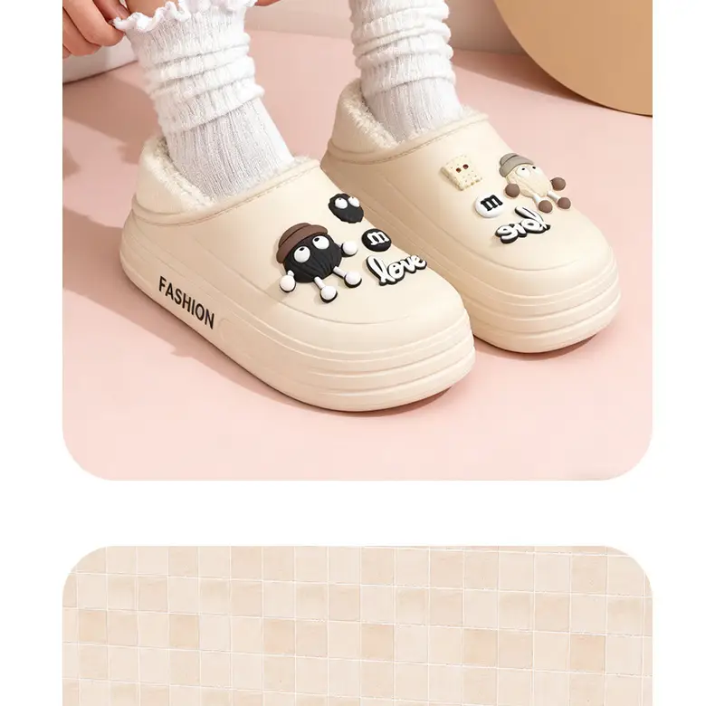 Women Velvet Covered Heel Shoes Winter Warm Non-Slip — feature 19