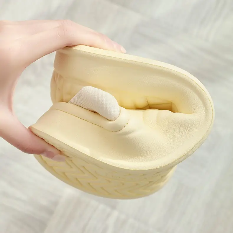 Women's Cream Waterproof Quilted Slippers Autumn Winter - Image 9