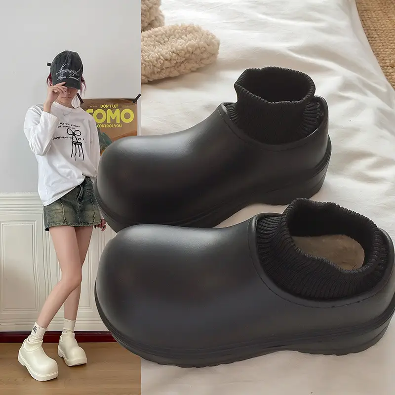 Women Winter Warm Waterproof Boots with Lace Socks - Image 4