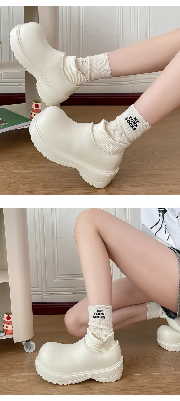 Women Winter Warm Waterproof Boots with Lace Socks — feature 11
