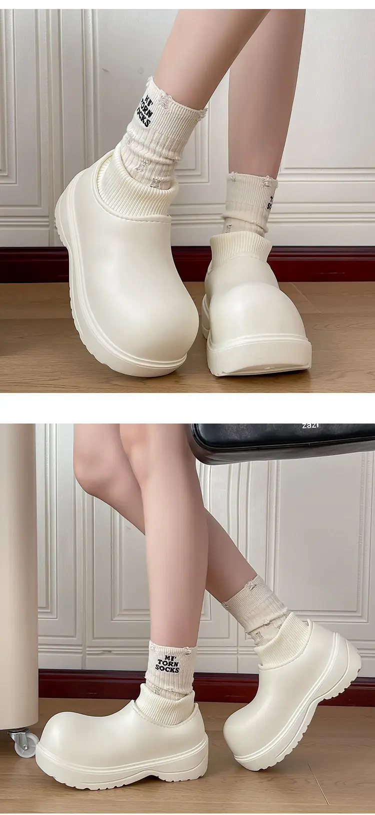 Women Winter Warm Waterproof Boots with Lace Socks — feature 12