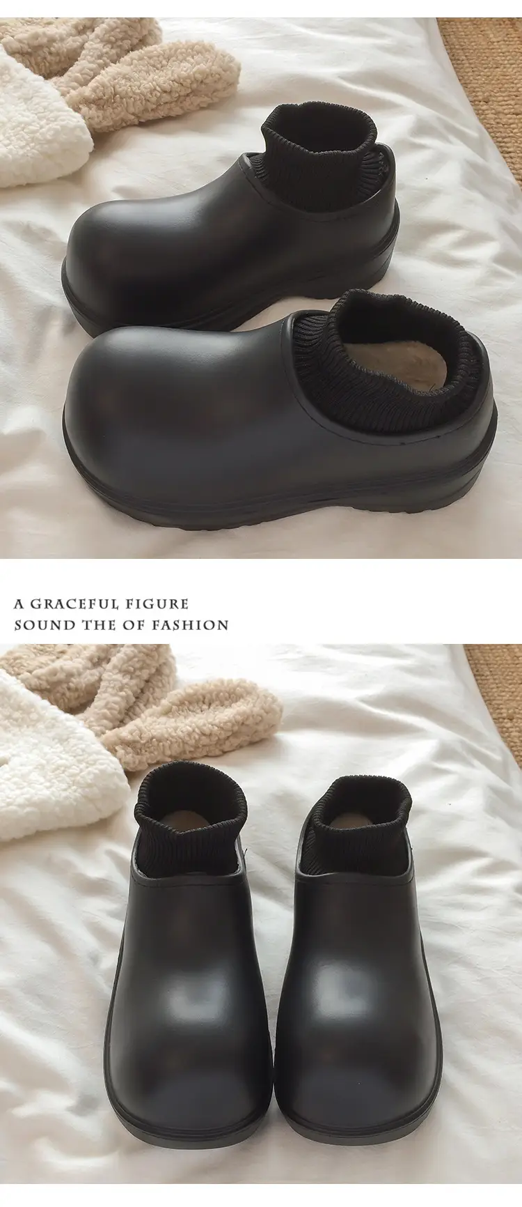 Women Winter Warm Waterproof Boots with Lace Socks — feature 14
