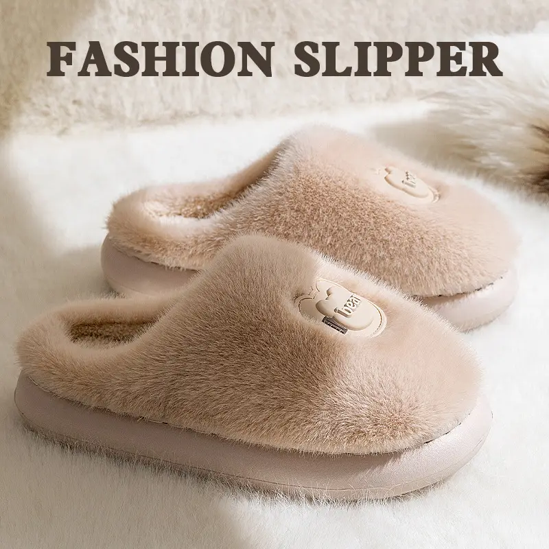 Women Cotton Warm Slippers Winter Fleece Lined Anti-Slip - Image 8