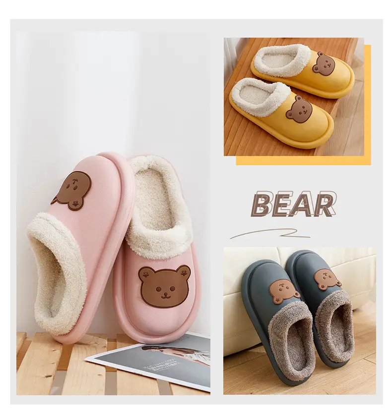 Blue Bear Embroidered Warm Indoor Slippers Winter 2025 — feature 14
