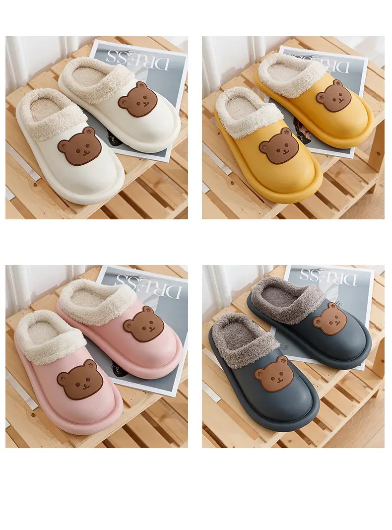 Blue Bear Embroidered Warm Indoor Slippers Winter 2025 — feature 6