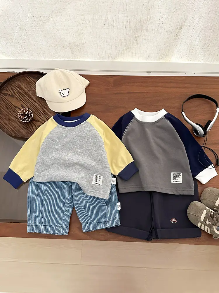 Kids Korean Cotton Long Sleeve T-Shirt 2025 Autumn - Image 6