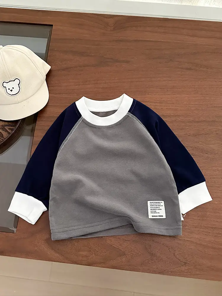 Kids Korean Cotton Long Sleeve T-Shirt 2025 Autumn - Image 7