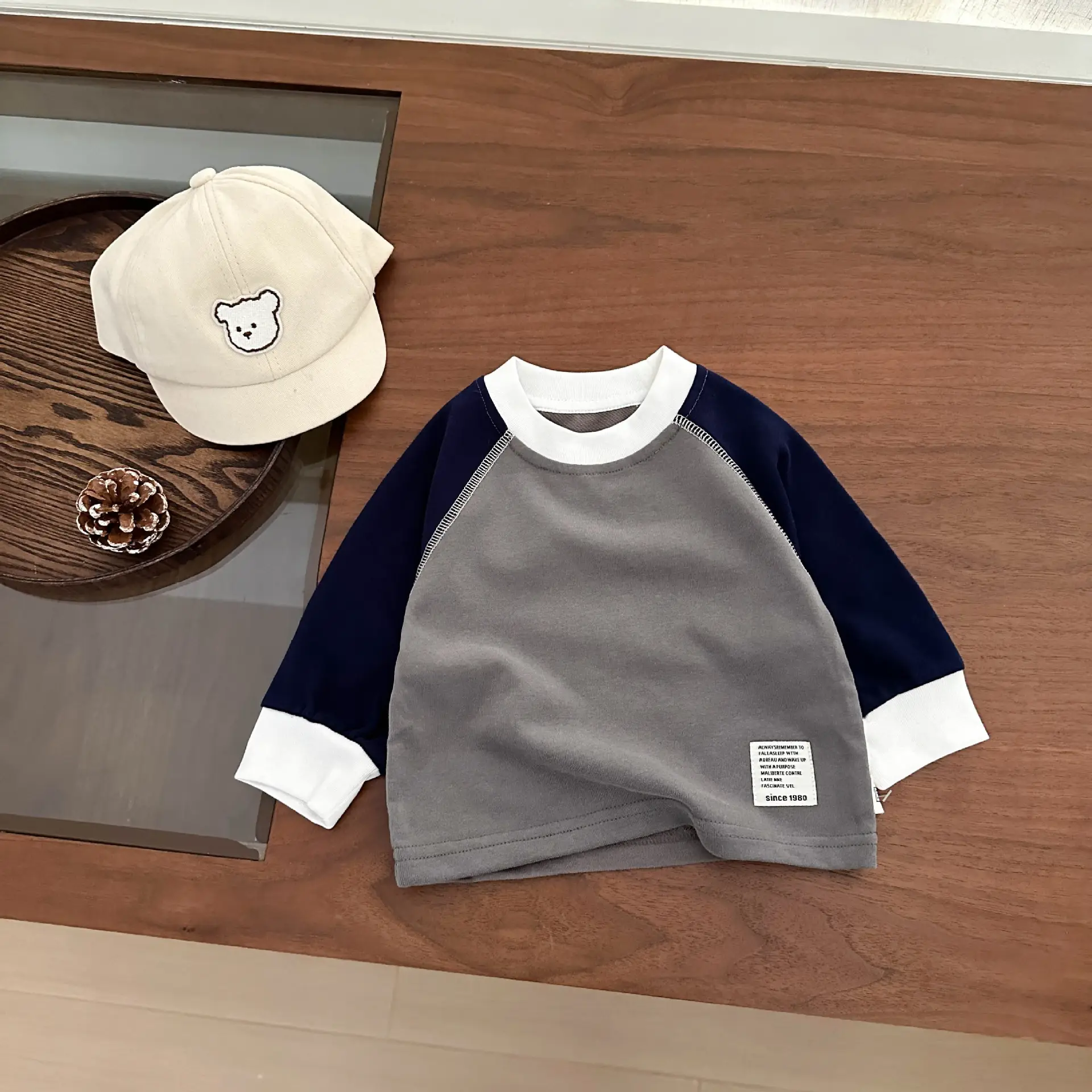 Kids Korean Cotton Long Sleeve T-Shirt 2025 Autumn - Image 3