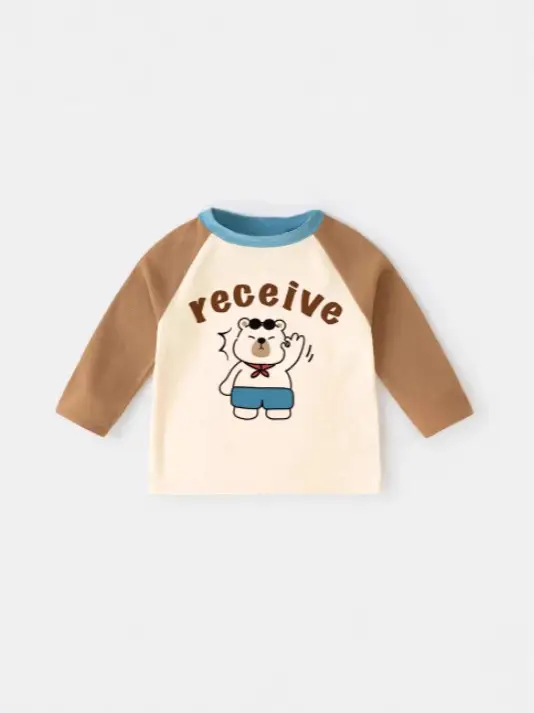 New Kids T-Shirt Pure Cotton Cartoon Baby Boy Top - Image 8