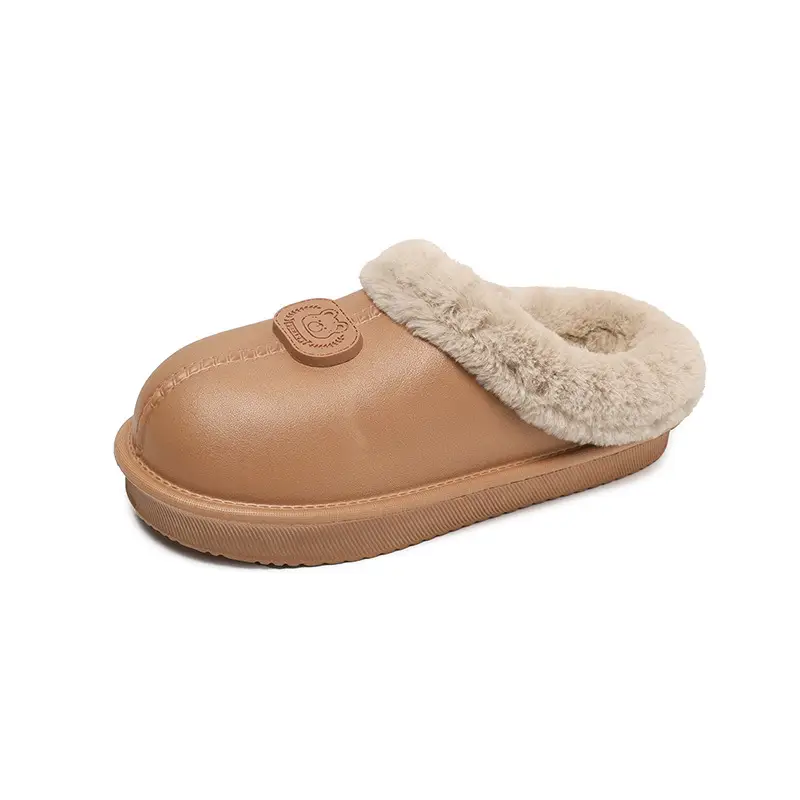 Casual Outer Wear Lightweight Flats Cotton Slippers for Women's Home Indoor Fleece-Lined Warm Eva Winter New Dormitory Cotton Shoes - Image 3