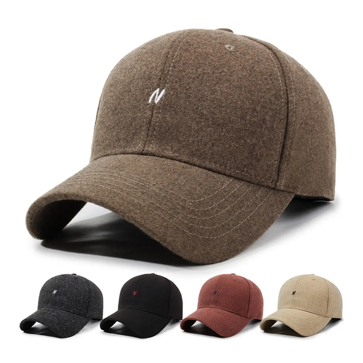 Japanese Style 2025 Baseball Cap for Women Men Soft Top Letter N Duckbill Sun Hat