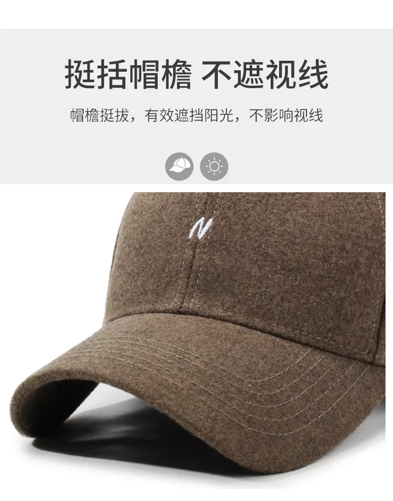 Japanese Style 2025 Baseball Cap for Women Men Soft Top Letter N Duckbill Sun Hat — feature 2