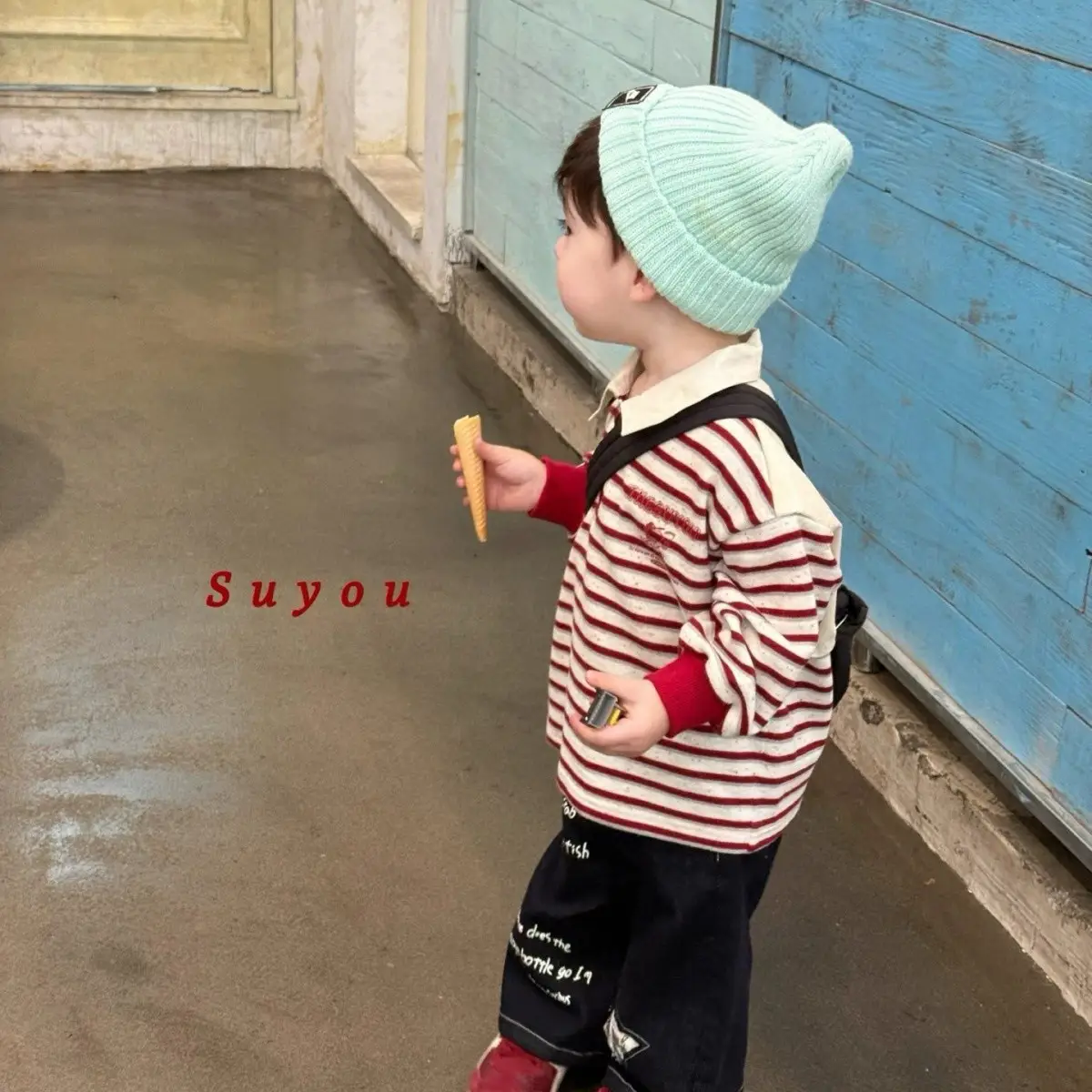 2025 Boys Korean Style Striped Polo T-Shirt Kids — feature 3