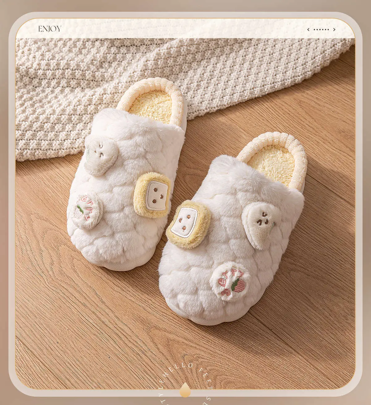 Cotton Plush Slippers Women Winter Warm Non-Slip 2025 — feature 18