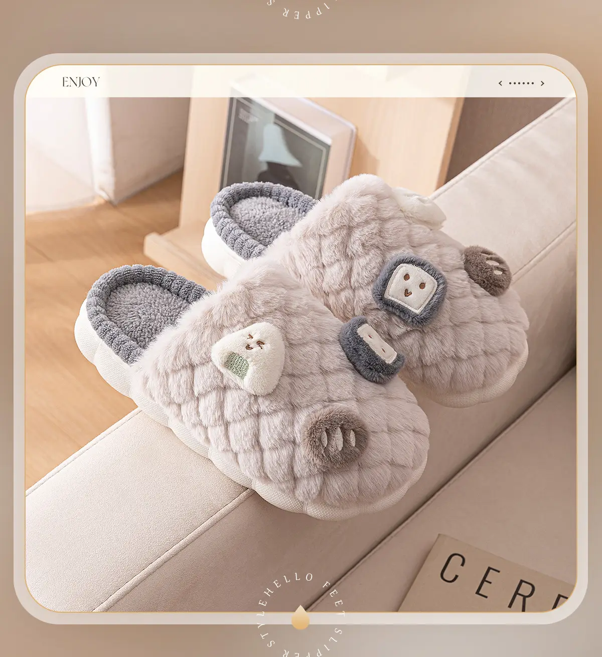 Cotton Plush Slippers Women Winter Warm Non-Slip 2025 — feature 19