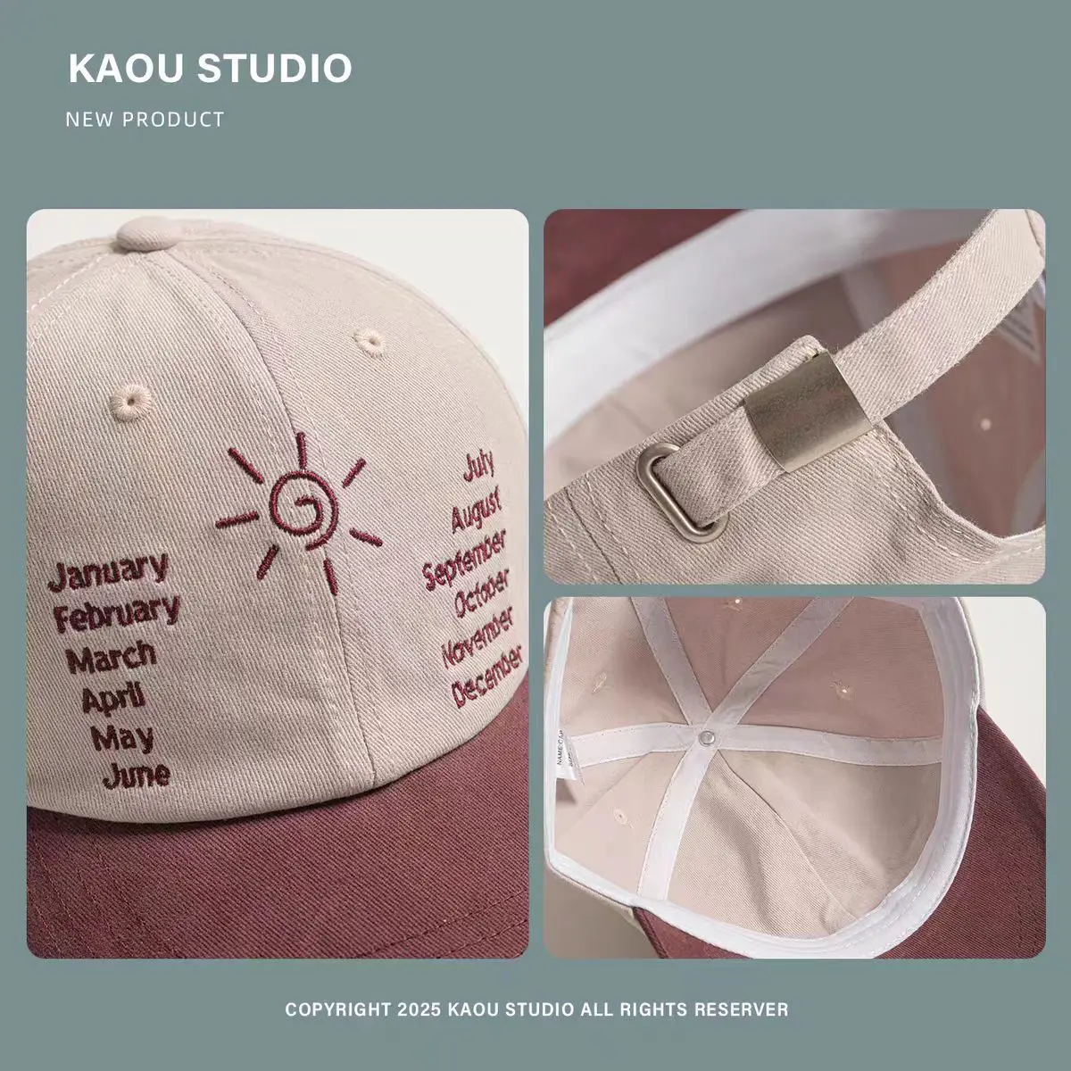 Korean Sunshade Baseball Cap for Women with Letter Embroidery - Image 10