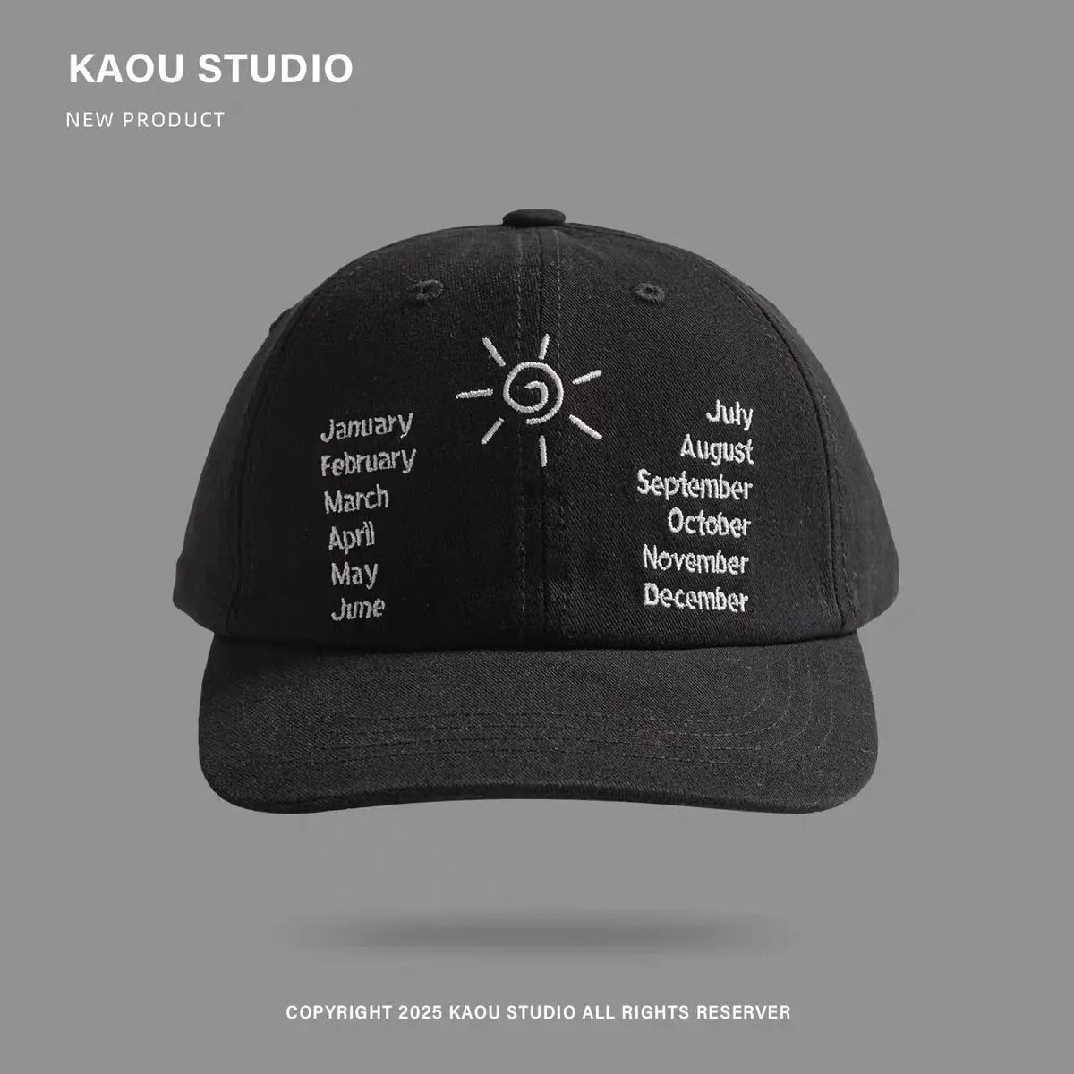Korean Sunshade Baseball Cap for Women with Letter Embroidery - Image 4