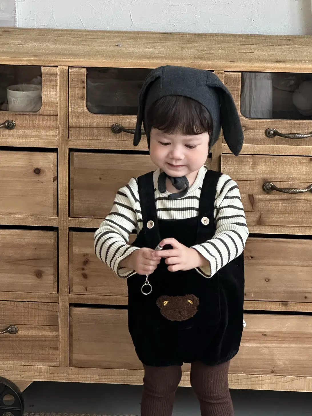 Baby Striped T-Shirt Overalls Spring 2026 Boys - Image 2