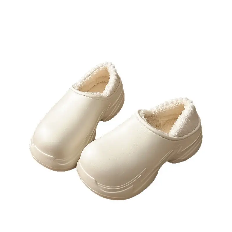 Women Waterproof Cotton Slippers White 2025 Winter Indoor - Image 7