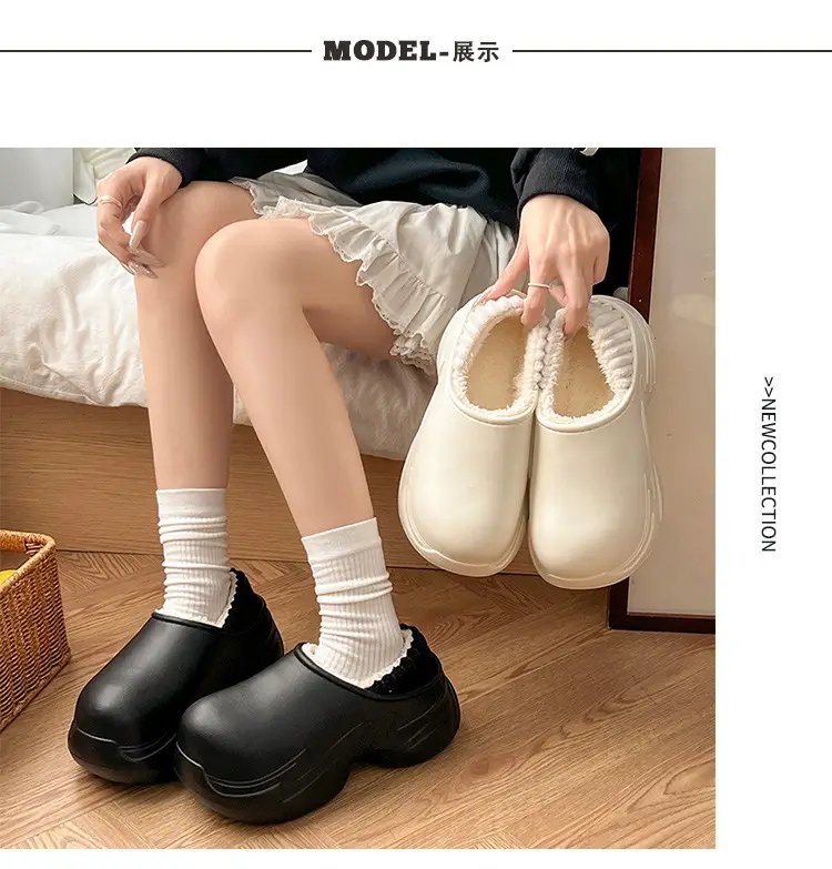 Women Waterproof Cotton Slippers White 2025 Winter Indoor โ feature 1