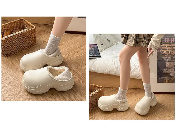 Women Waterproof Cotton Slippers White 2025 Winter Indoor โ feature 4